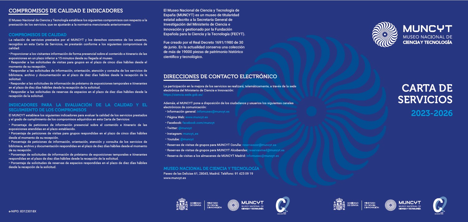 Tríptico carta de servicios