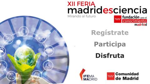 Cartel de la XII Feria Madrid es Ciencia