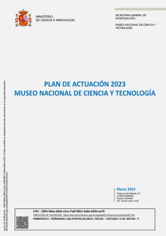 Plan de actuación 2023 Plan de actuación 2023